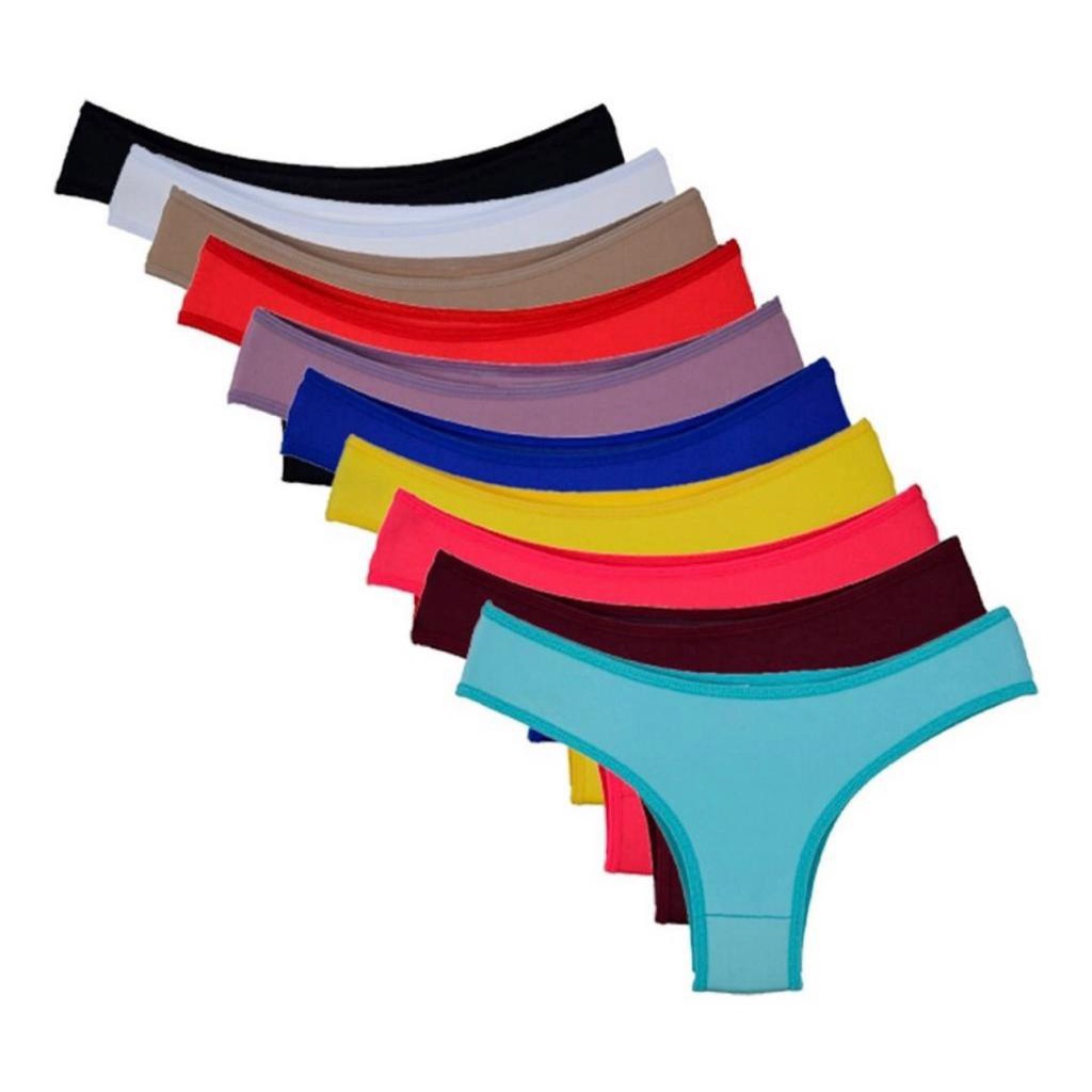 Kit 12 Calcinhas Lingerie Atacado Microfibra Tanga Roupa Shopee Brasil