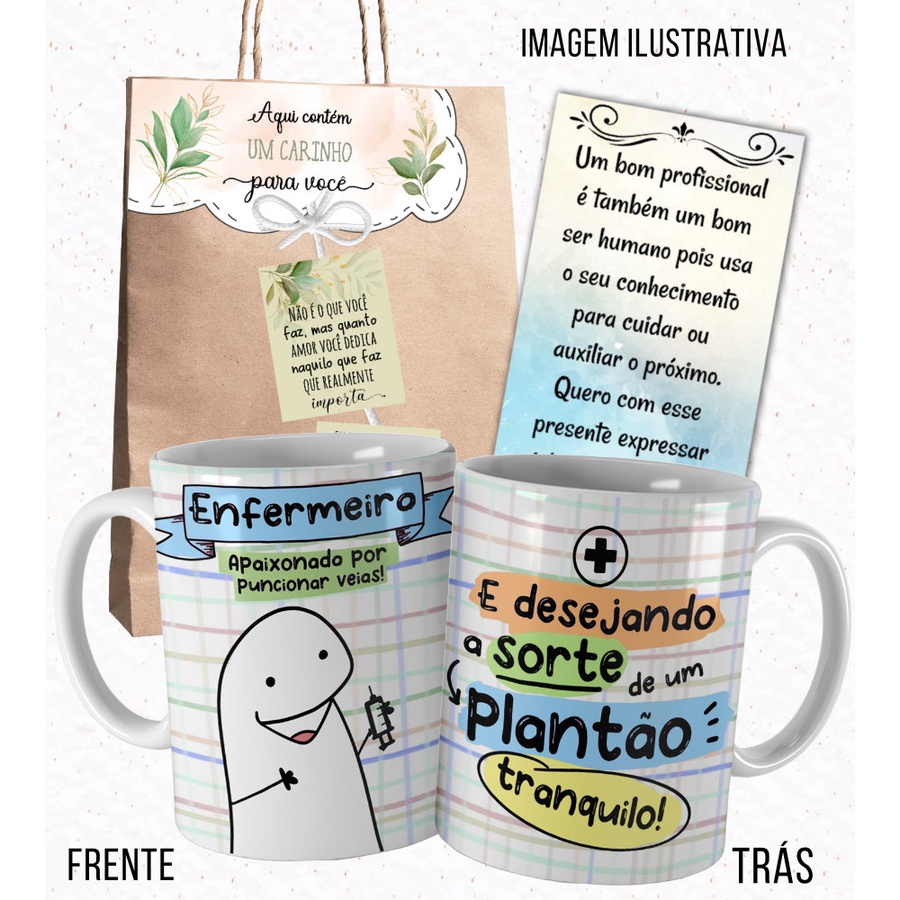 Caneca Enfermeiro Meme Flork Bento Cake Florkofcows Profiss O