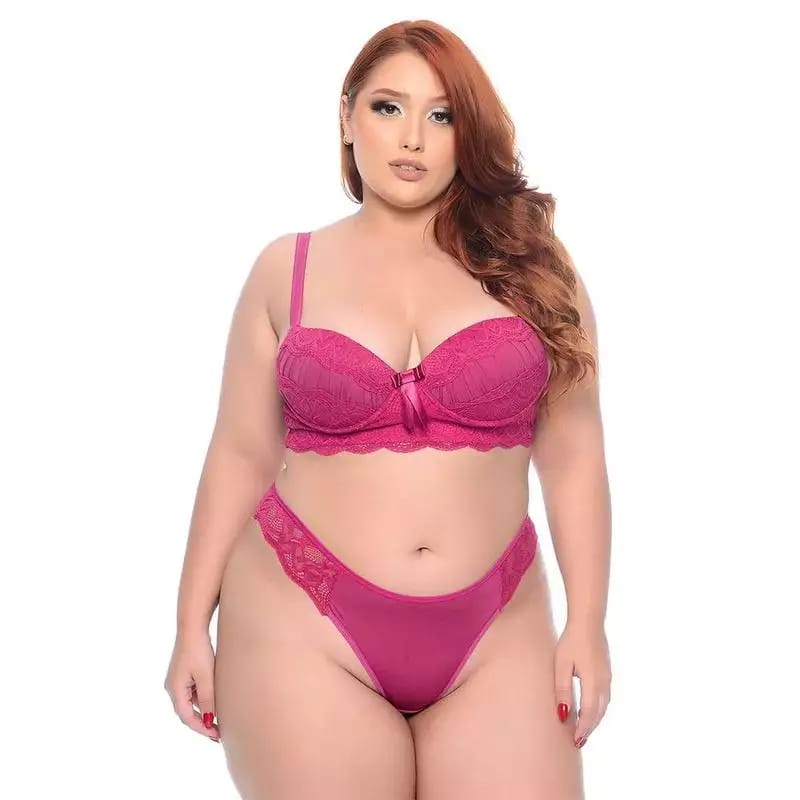 Conjunto De Lingerie Plus Size Angela Shopee Brasil