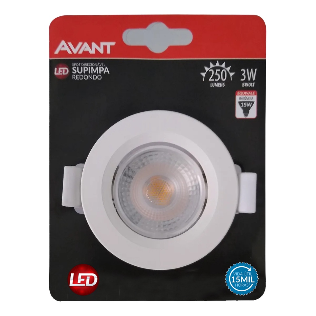 Spot Super Led Quadrado W Dicroica Embutir Avant Shopee Brasil