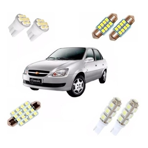 Kit Lampadas Led Corsa Classic 2011 2012 2013 2014 2015 Shopee Brasil