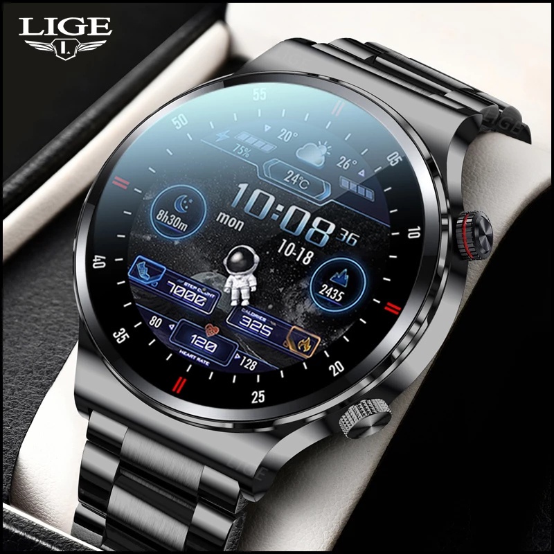 Qw Bluetooth Liga O Smartwatch Rel Gio Inteligente Masculino Nfc