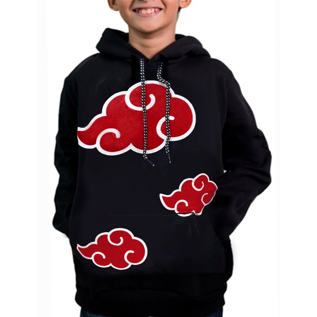 Blusa De Frio Moletom Infantil Anime Naruto Sasuke Akatsuki Itachi