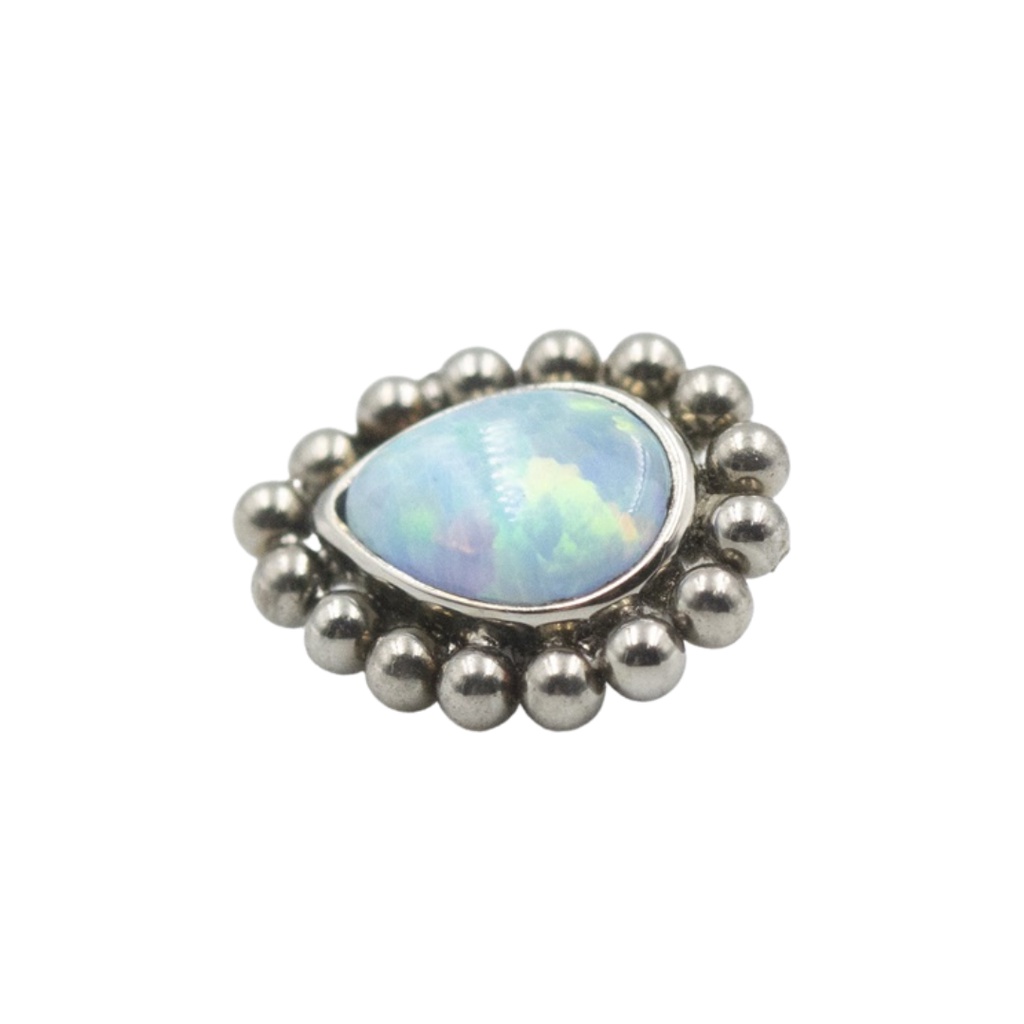 Piercing Gota Esferas E Pedra Opala Azul Shopee Brasil