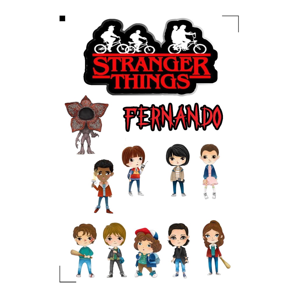 Topo De Bolo Stranger Things Shopee Brasil