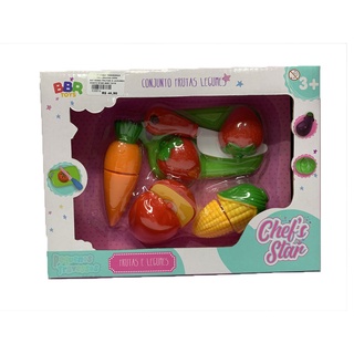 Conjunto Frutas E Legumes Crec Crec BBR Toys Chef S Star Shopee Brasil