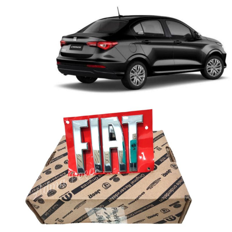 Emblema Fiat Tampa Traseira Cronos Hgt Precision Drive 2018 2019 2020