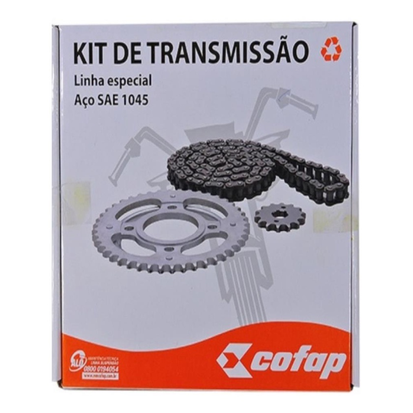 Kit Relacao Transmissao Tracao Ys Fazer 150 2014 2015 2016 2017 2018