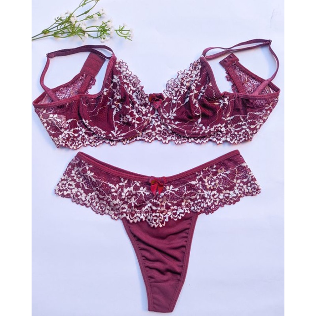 Conjunto Lingerie Bicolor Shopee Brasil