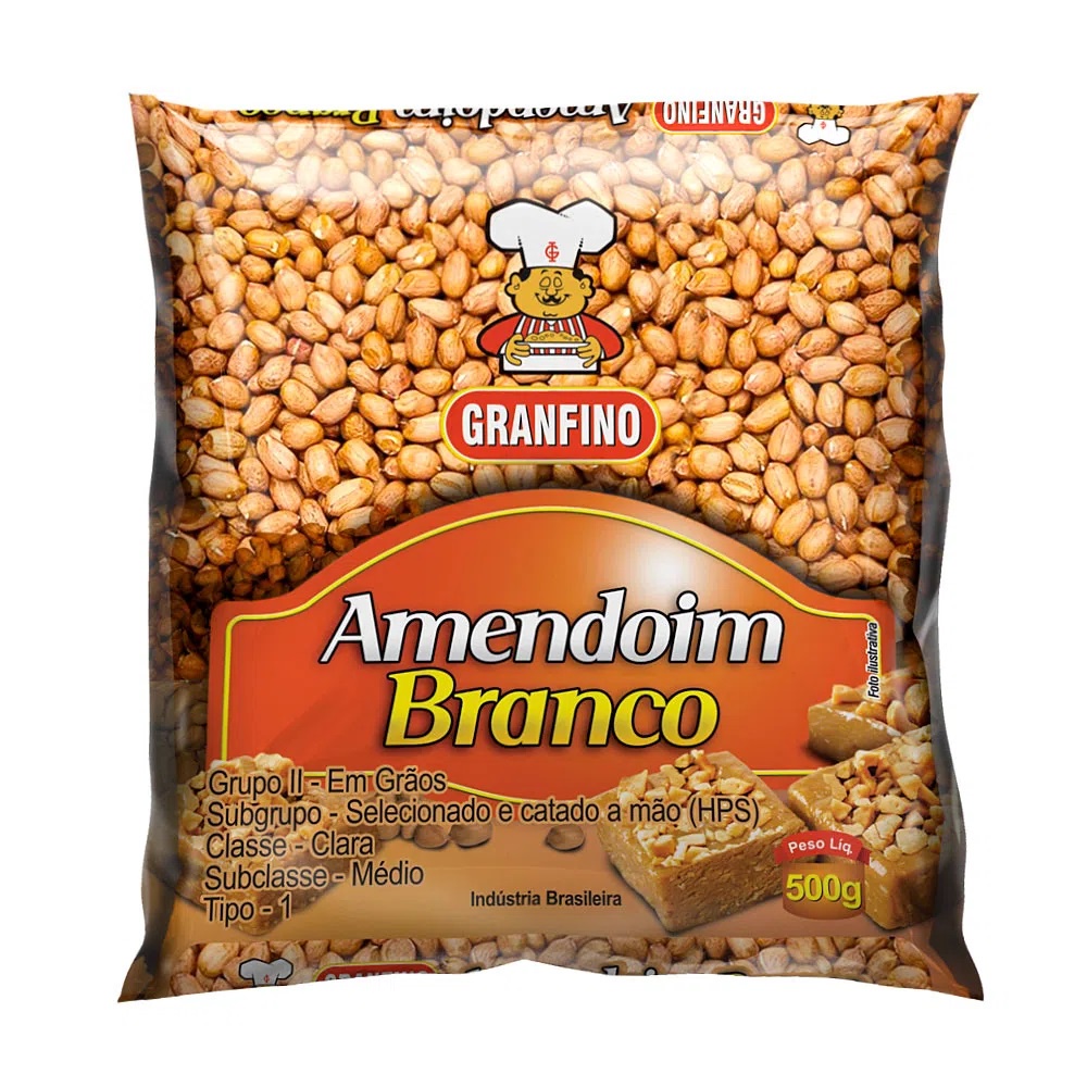 AMENDOIM BRANCO GRANFINO 500G Shopee Brasil