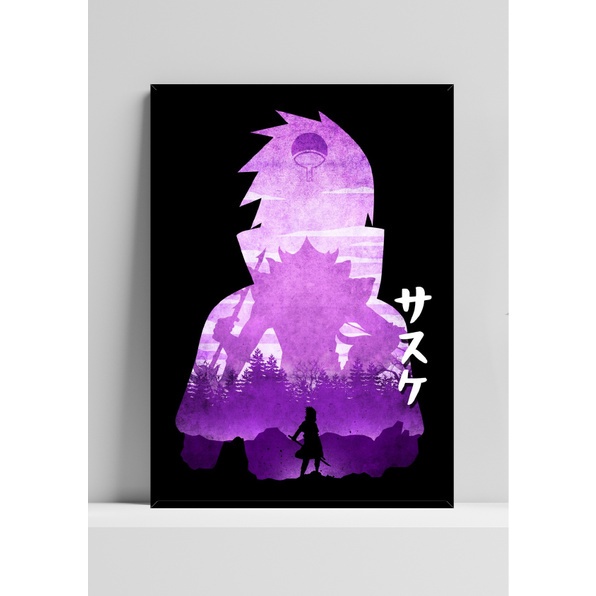 Quadro De Mdf Poster Moldura Anime Mang Naruto Sasuke Shopee Brasil