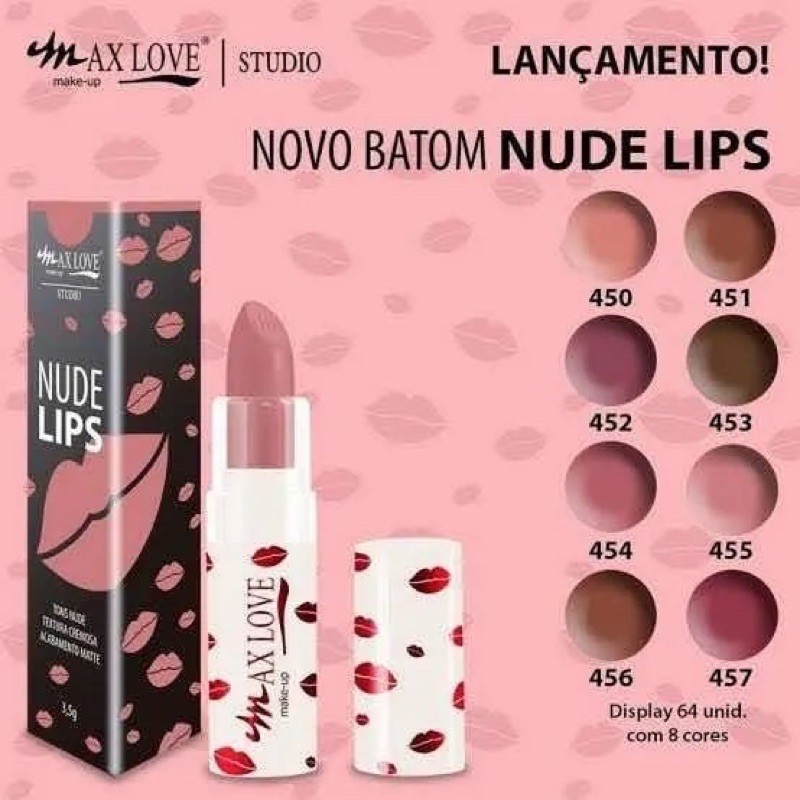 Batom Bastão Nude Lips Love Max Love Shopee Brasil