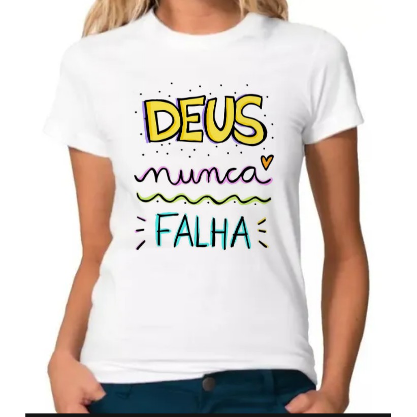 Camisa Gospel Baby Look Shopee Brasil