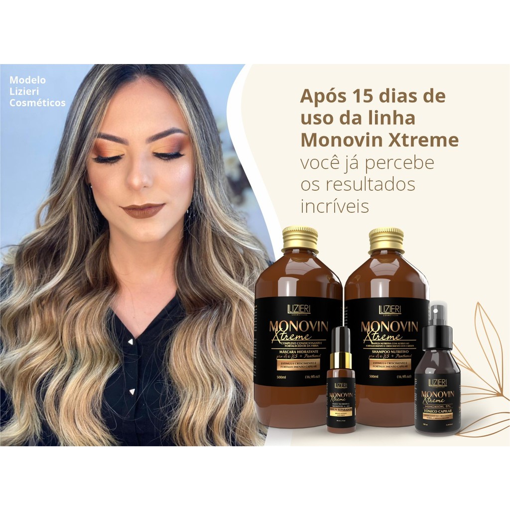 Kit Monovin Pro A Crescimento Capilar Acelerado Tratamento Antiqueda