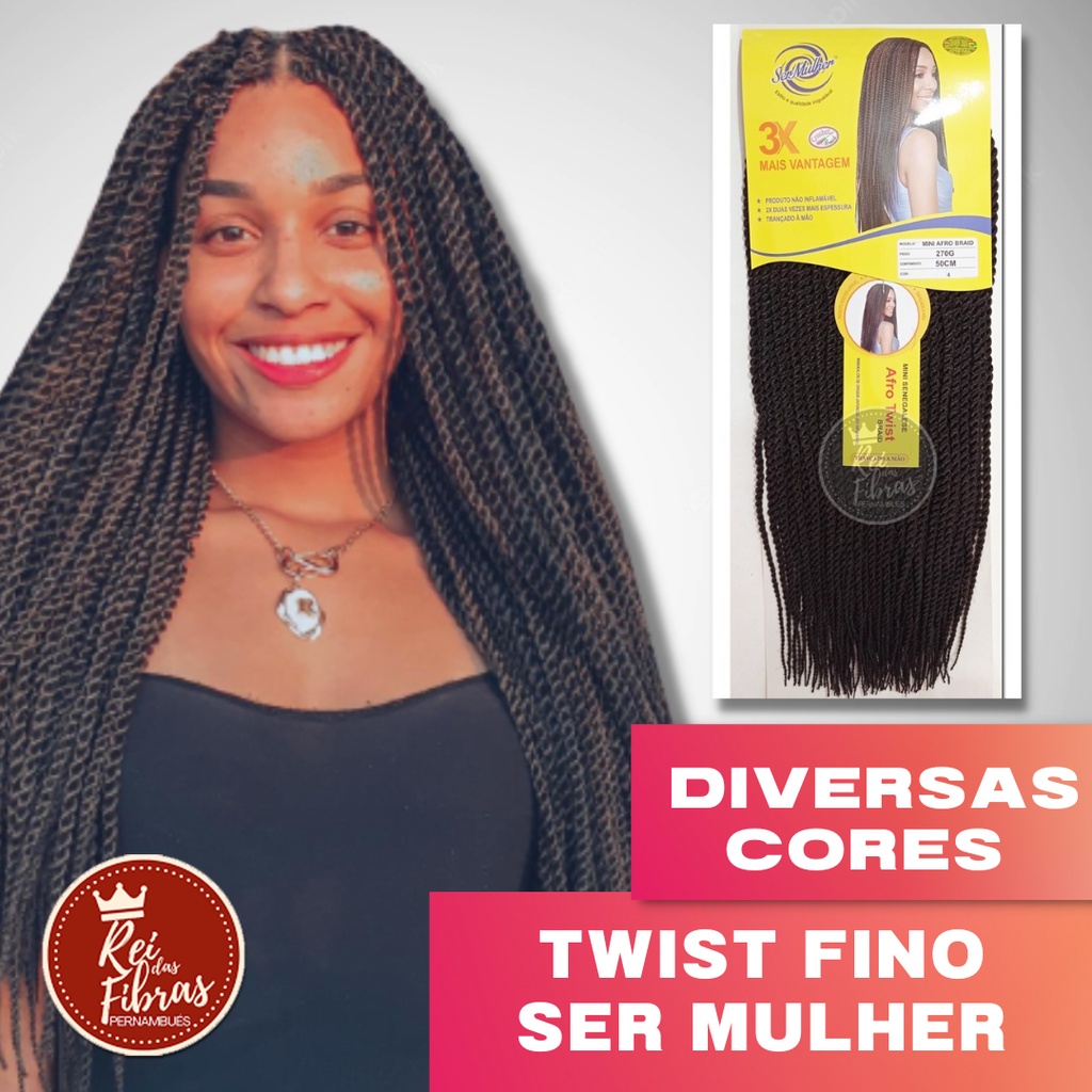 Twist Fino G Senegal S Afro Braid Ser Mulher M Todo Crochet Braid