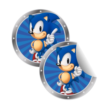 Adesivos Redondo Cm Festa Sonic Shopee Brasil