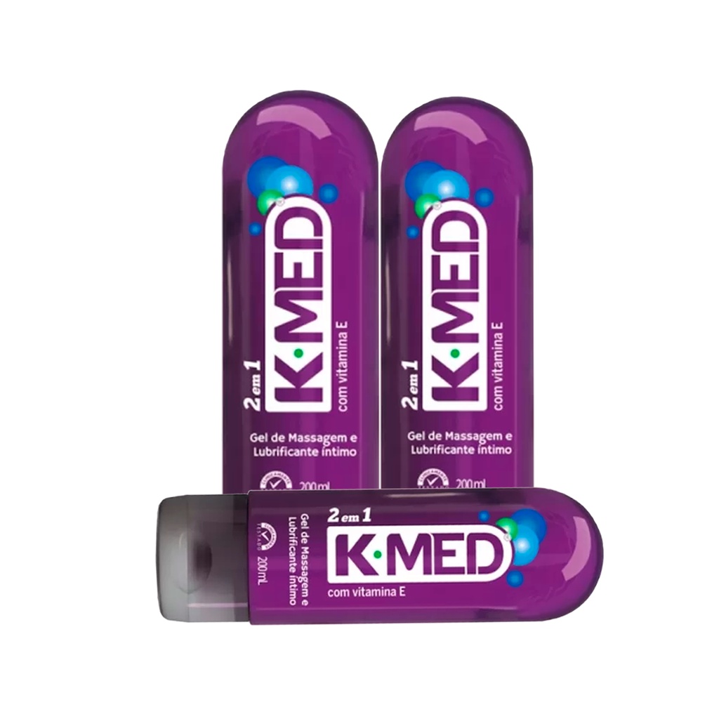 Kit 3 K Med 2 Em 1 Gel De Massagem E Lubrificante 200ml Shopee Brasil