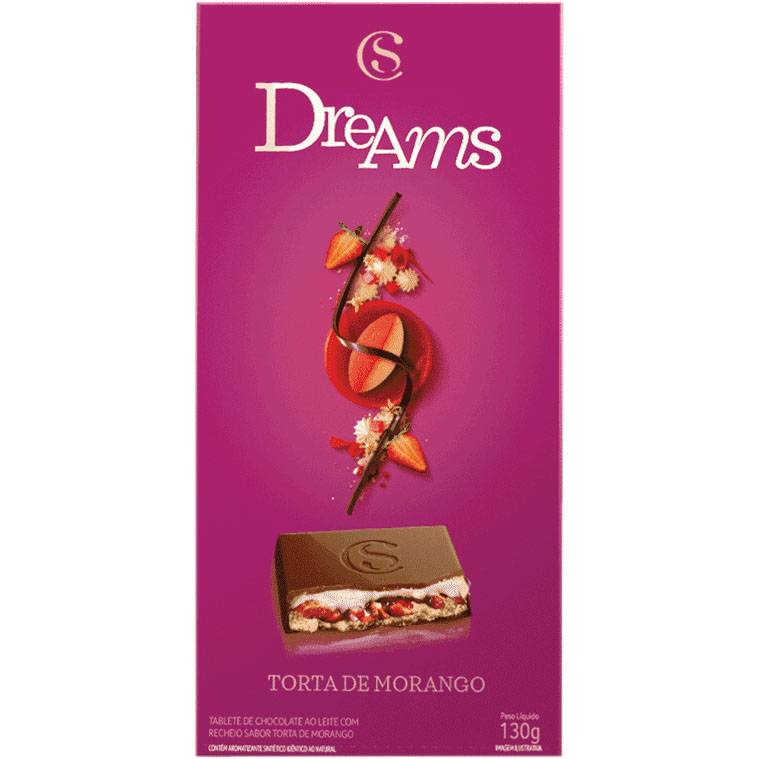 Tablete De Chocolate Dreams Torta De Morango Cacau Show 130g Shopee