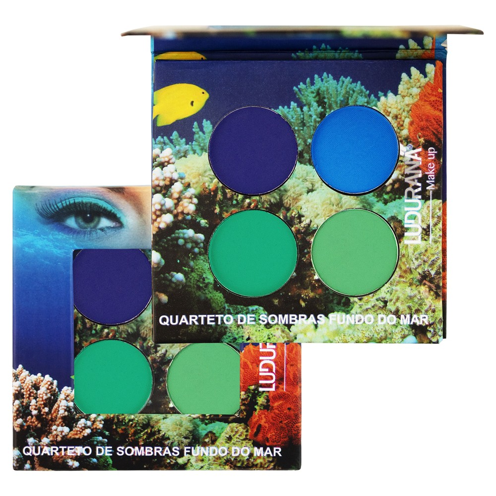 PALETA QUARTETO DE SOMBRAS MATTE FUNDO DO MAR LUDURANA 4 CORES Alta