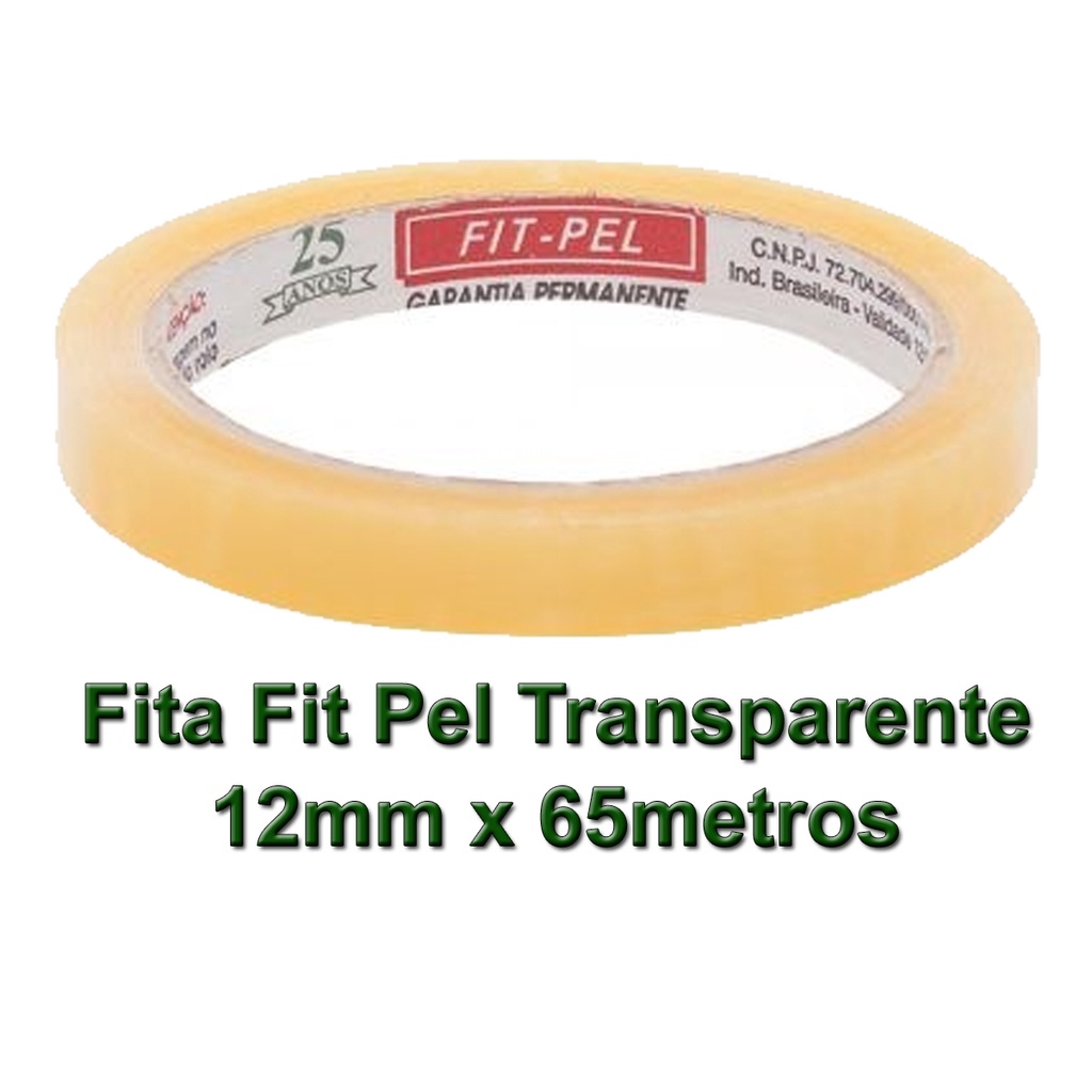 Fita Adesiva Transparente 12mmx65m 03 Unidades Fit Pel Shopee Brasil