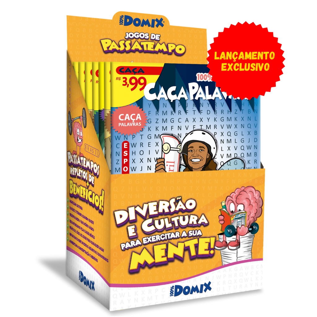 Box De Passatempo 200 Revistas Jogos Sortidos Letrix Numerix Caça