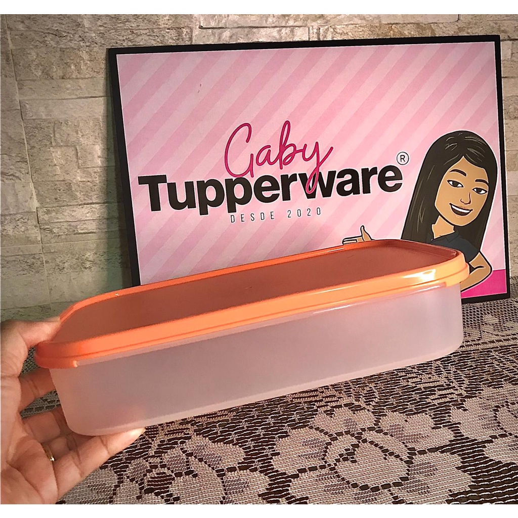 Tupperware Modular Retangular Laranja Litros Shopee Brasil