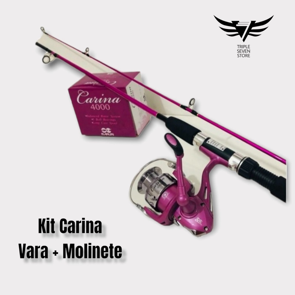 Kit Pesca Molinete Carina Vara Mts Lbs Shopee Brasil