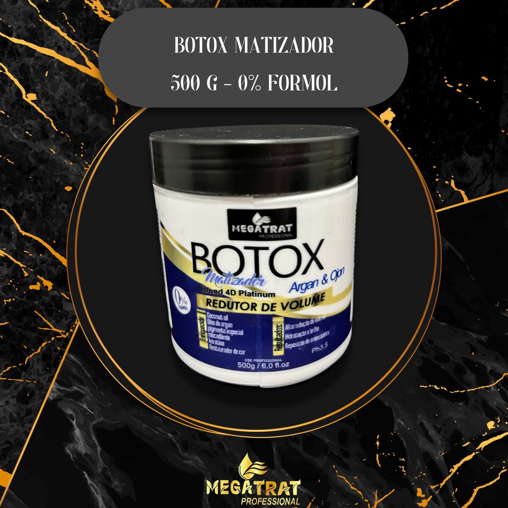 Megatrat Botox Capilar Argan E Ojon 500 G Matizador Shopee Brasil