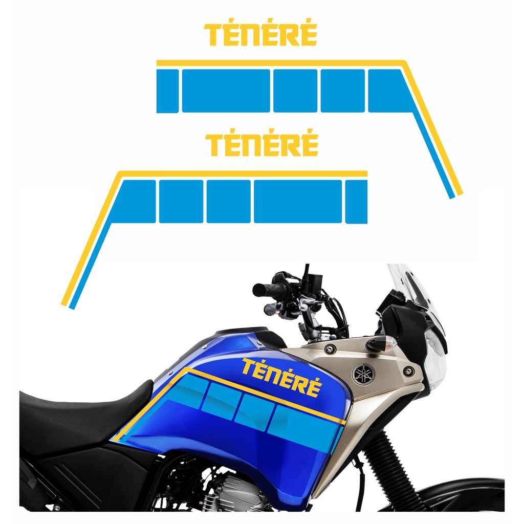 Kit Adesivos Tenere 250 Personalizado Moto Emblemas R577 Shopee Brasil