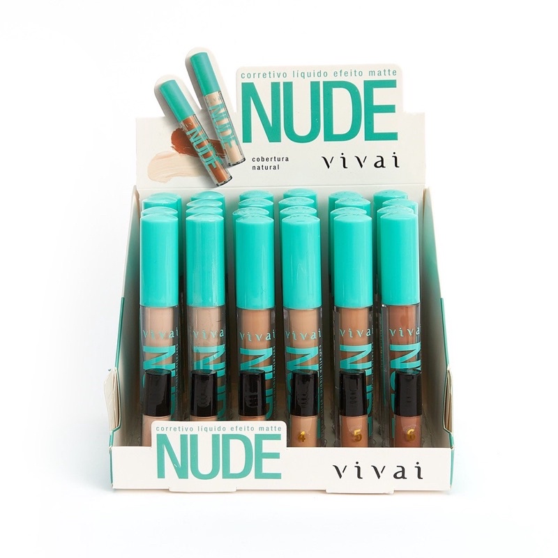 Corretivo Liquido Efeito Nude Matte Cobertura Natural Vivai Shopee Brasil