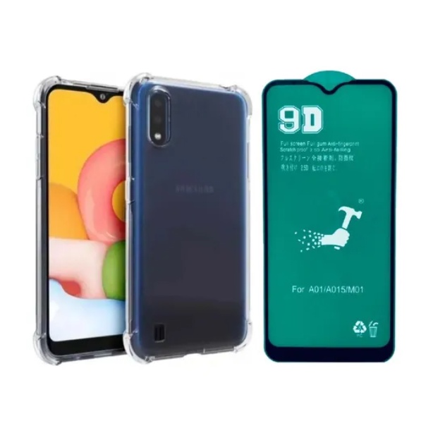 Capa Anti Queda Para Samsung Galaxy A01 Pelicula De Ceramica 9d