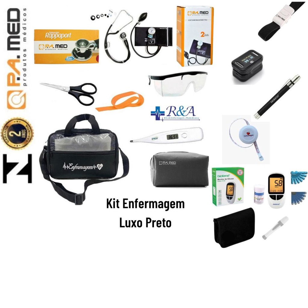 Kit Enfermagem Luxo Oximetro E Glicosimetro Shopee Brasil