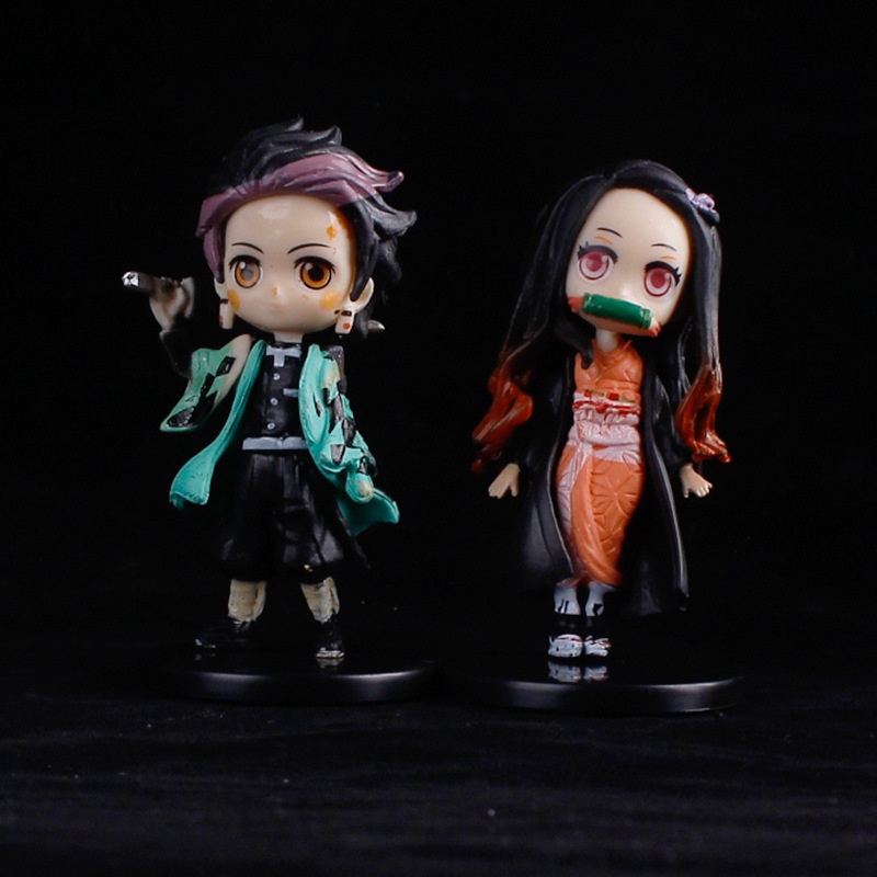 Pcs Kit Demon Slayer Bonecos Brinquedos Infantil Anime Boneco Kimetsu