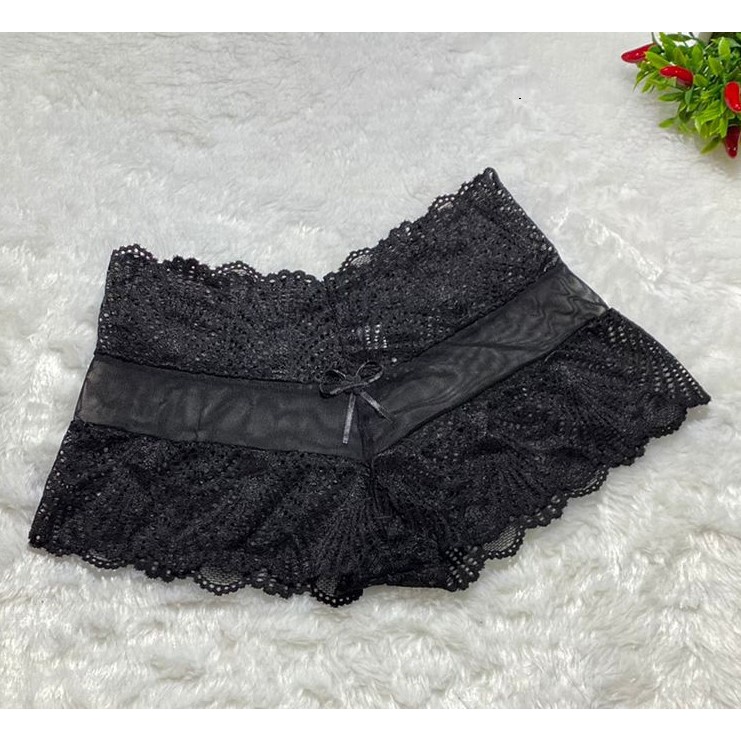 Calcinha Calesson Lingerie Tanga Shortinho Em Renda Ref Shopee Brasil