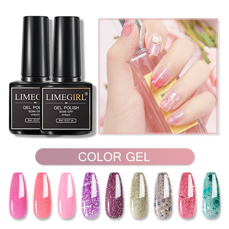 Limegirl Conjunto De Gel De Unhas Uv L Mpada Led El Trica De Perfura O