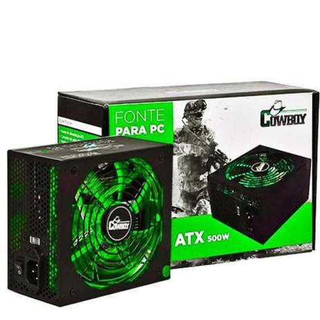 Fonte Atx 500w Reais Gamer Silenciosa Para Pc Bivolt 24pinos Af500 Dex