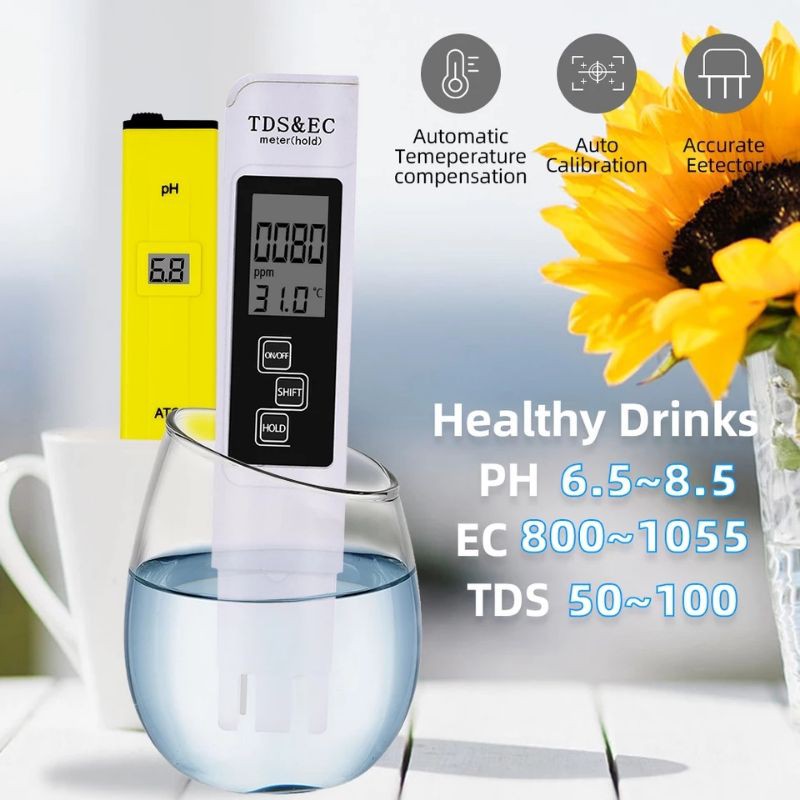 Medidor De Ph Tds Ec Um Conjunto E Pacote Metros Shopee Brasil