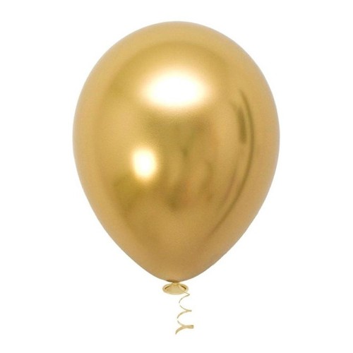 Bal O Bexiga Cromado Dourado Ouro Latex Metalizado Croma Brilhante