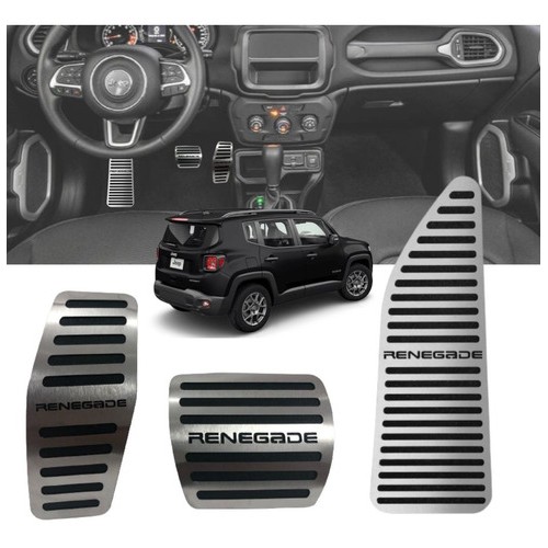 Kit Pedaleira Descanso P Inox Cromando Jeep Renegade Sport Shopee Brasil