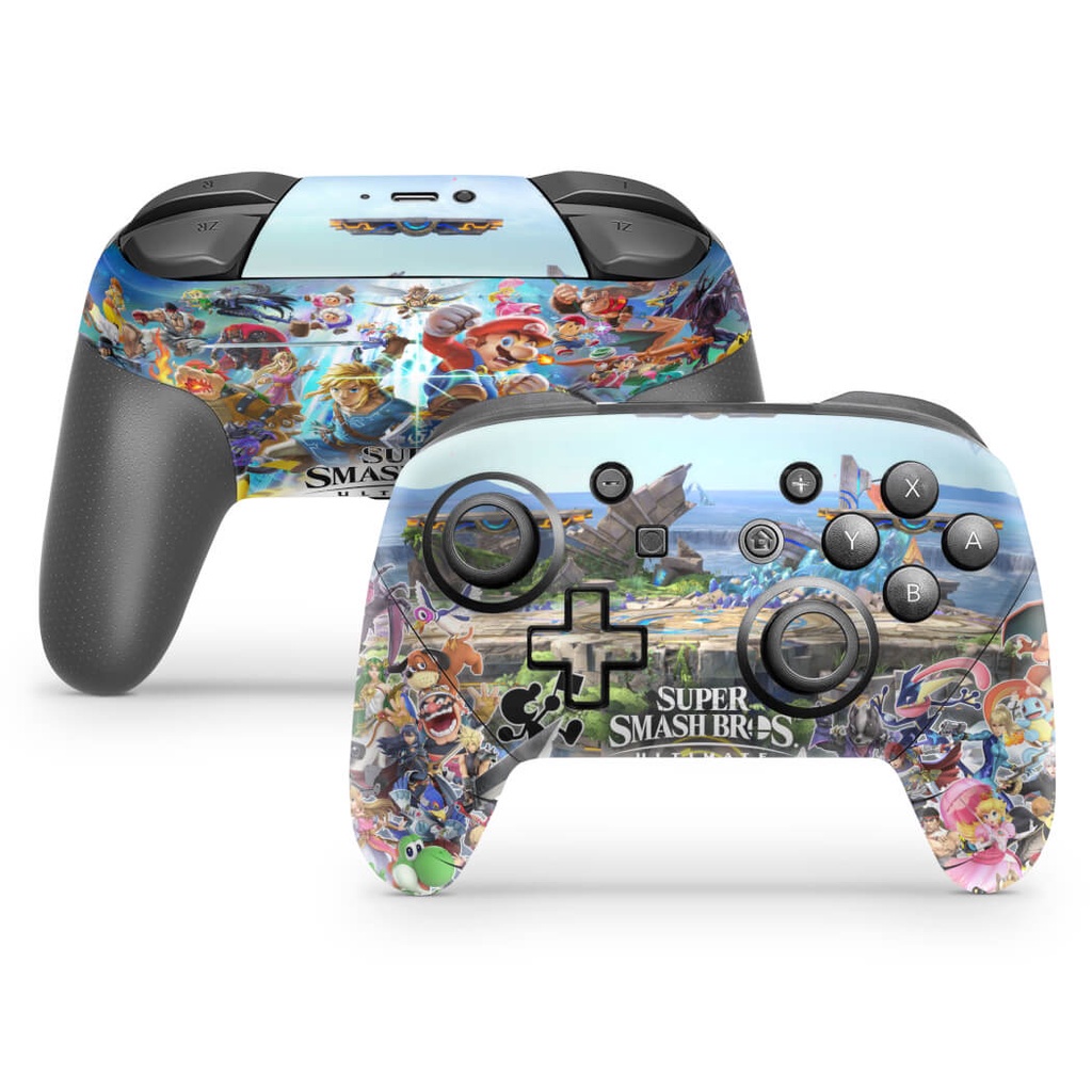 Skin Adesivo Nintendo Switch Pro Controle Super Smash Bros Ultimate