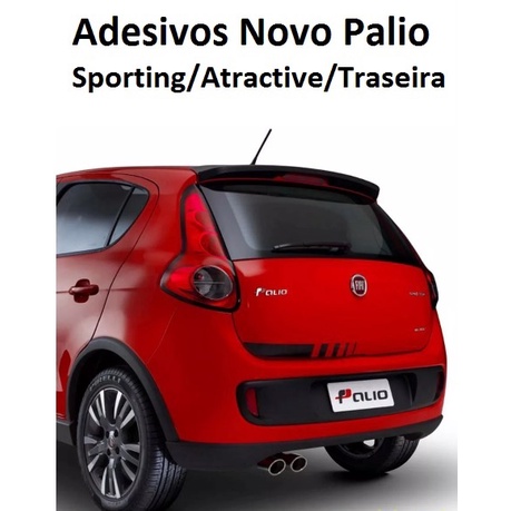 Faixa Adesivo Traseiro Novo Palio Sporting Attractive Essence Shopee