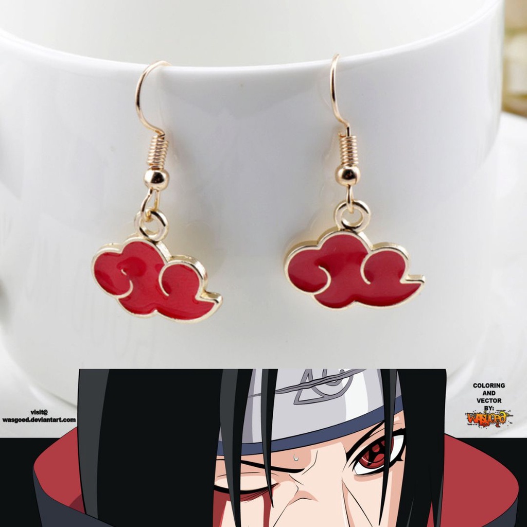 Brinco Akatsuki Naruto Par De Brincos Anime Naruto Shopee Brasil