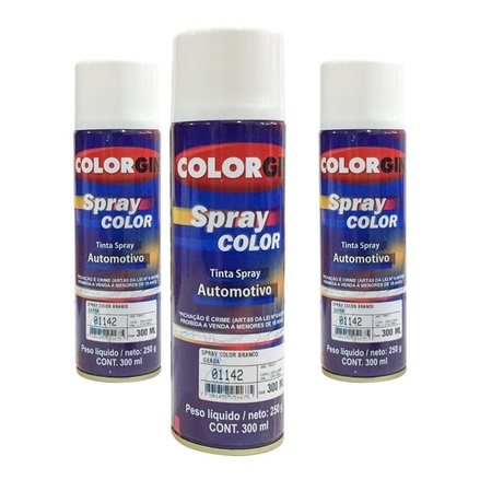 Tinta Spray Automotiva E Uso Geral BRANCO BRASTEMP 300ml COLORGIN