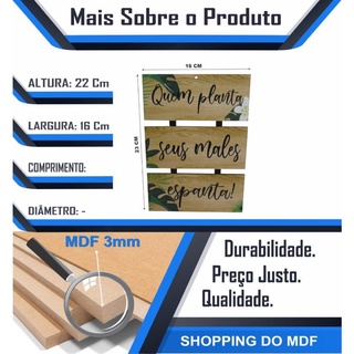 Placa Decorativa Adesivada Quem Planta Seus Males Shopee Brasil