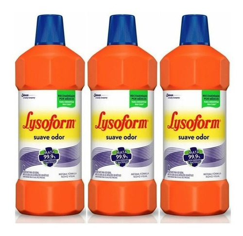 Kit 3 Desinfetante Lysoform Original 1 Litro Shopee Brasil