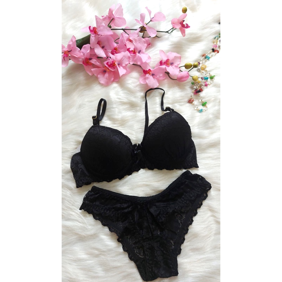 Conjunto De Lingerie Sensual Rendado Bojo Shopee Brasil
