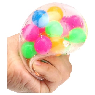 Bola Anti Stress Squishy Mesh Ball Colorida Fidget Toy Bolinha Apertar