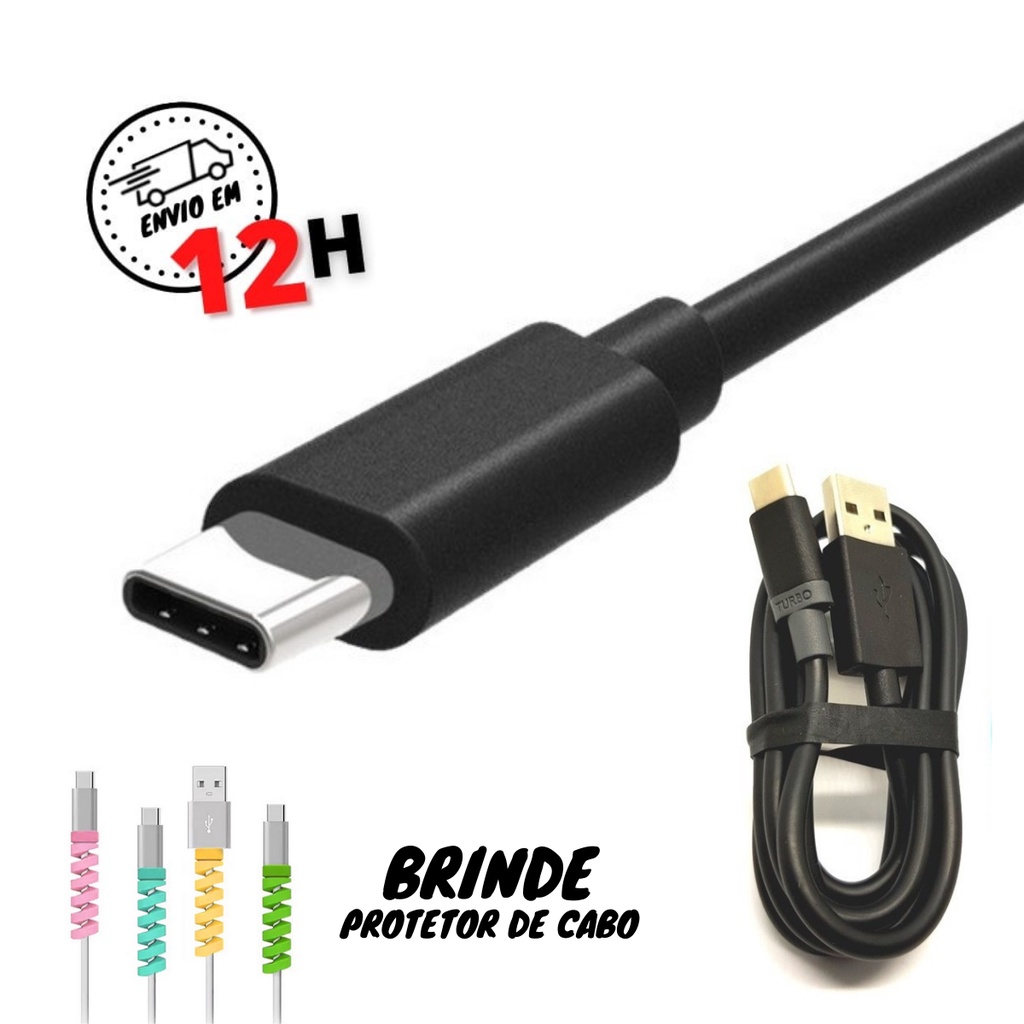 Cabo Carregador Metro Tipo C Turbo Cabo Usb Brinde Envio No Mesmo