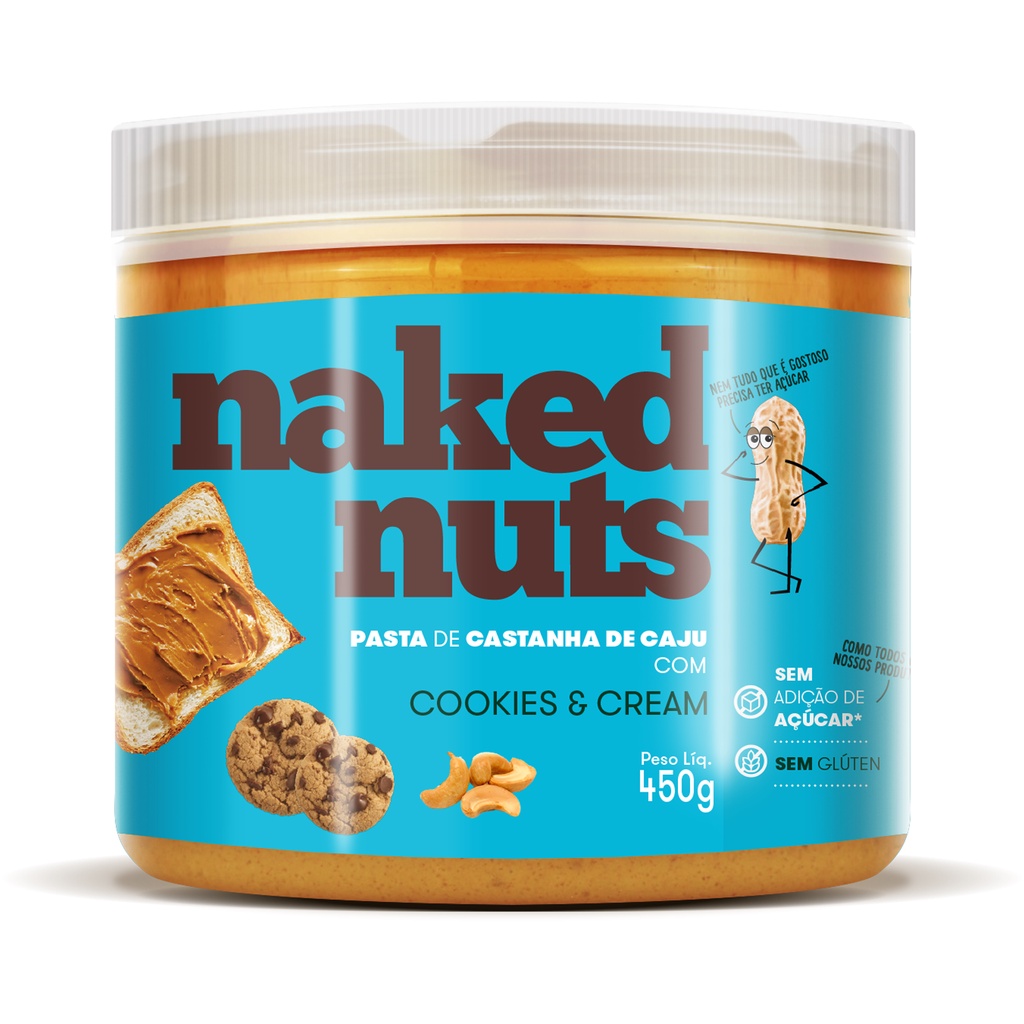 Pasta De Castanha De Caju Cookies E Cream Naked Nuts G Shopee