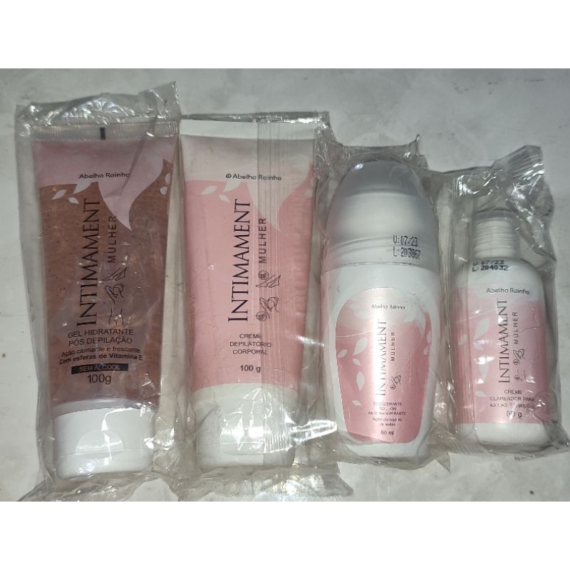 kit cuidados clareador contém 1 INTIMAMENT MULHER GEL PÓS DEPILAÇÃO